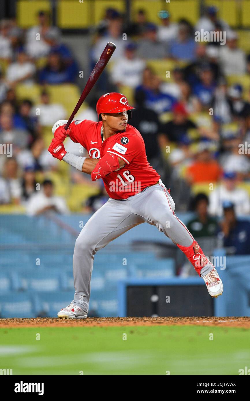 LOS ANGELES, CA - AUGUST 25: Cincinnati Reds outfielder Noelvi Marte ...