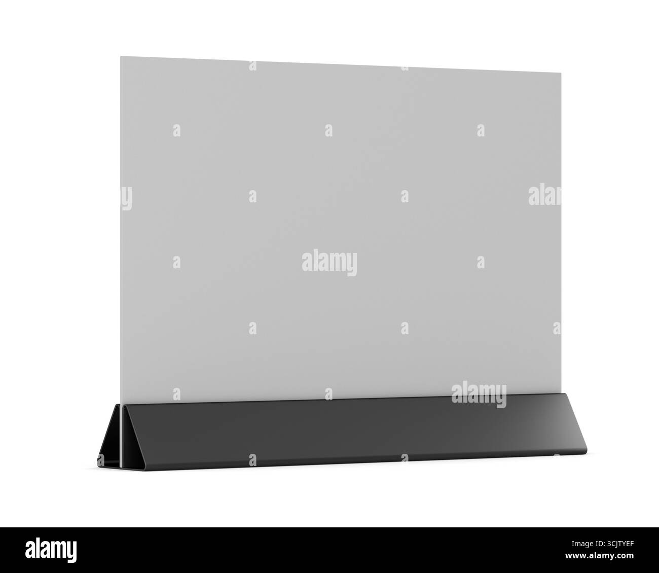 Table banner on white background. Isolated 3D illustration Stock Photo