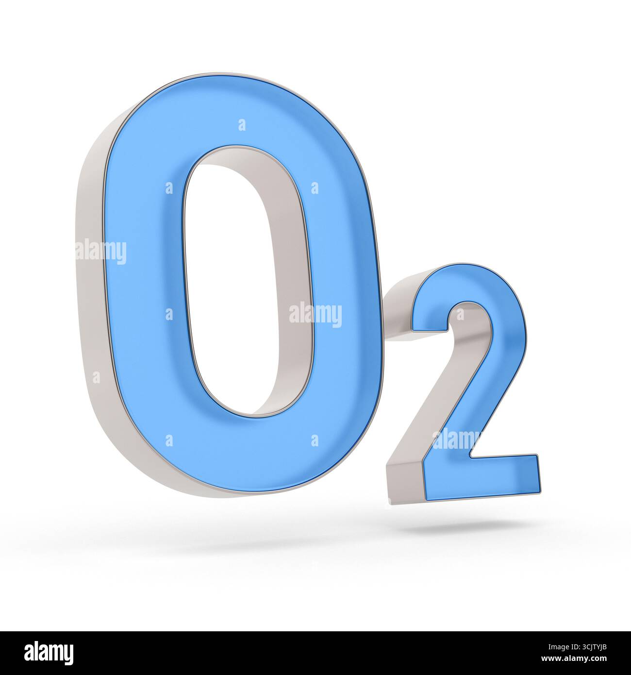Oxygen formula on white background. Isolated 3D illustration Stock ...