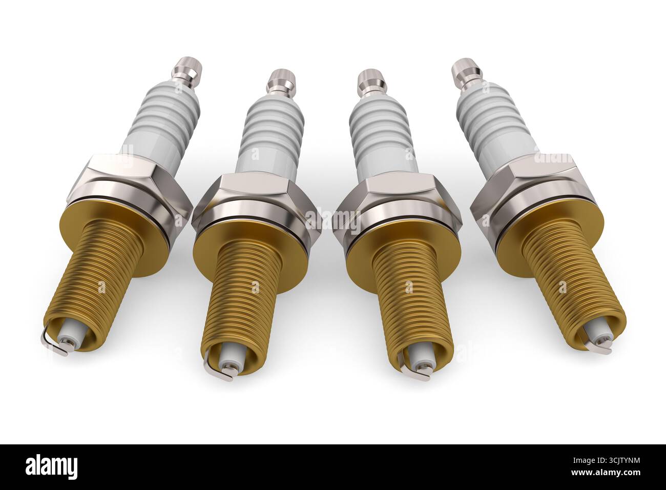 Spark plug on a white background. Isolated 3D illustration Stock Photo