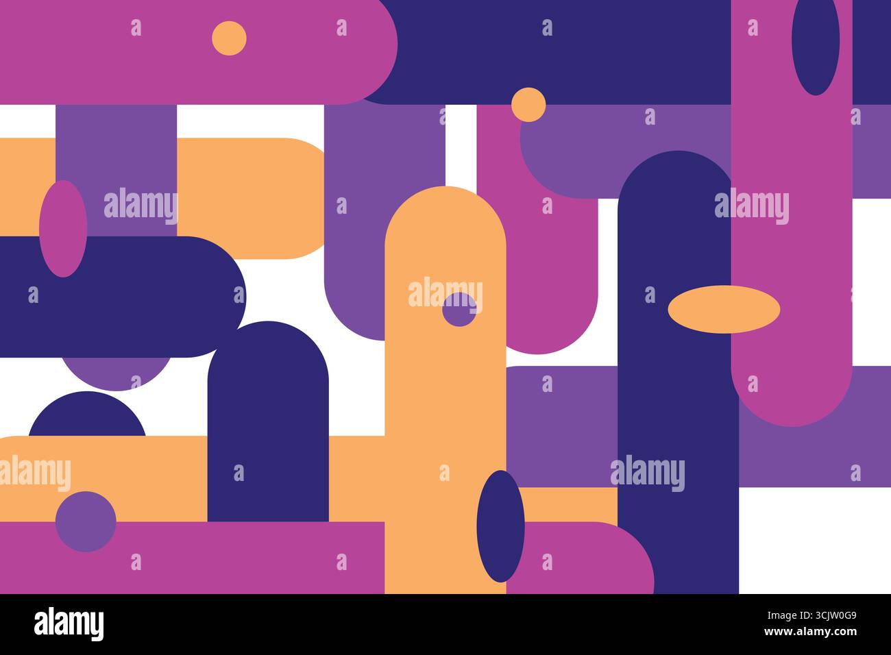 Illustration of Abstract Geometric Colorful Curved Shape Background. perfect for digital art, wallpaper, and modern graphics. Stock Vector