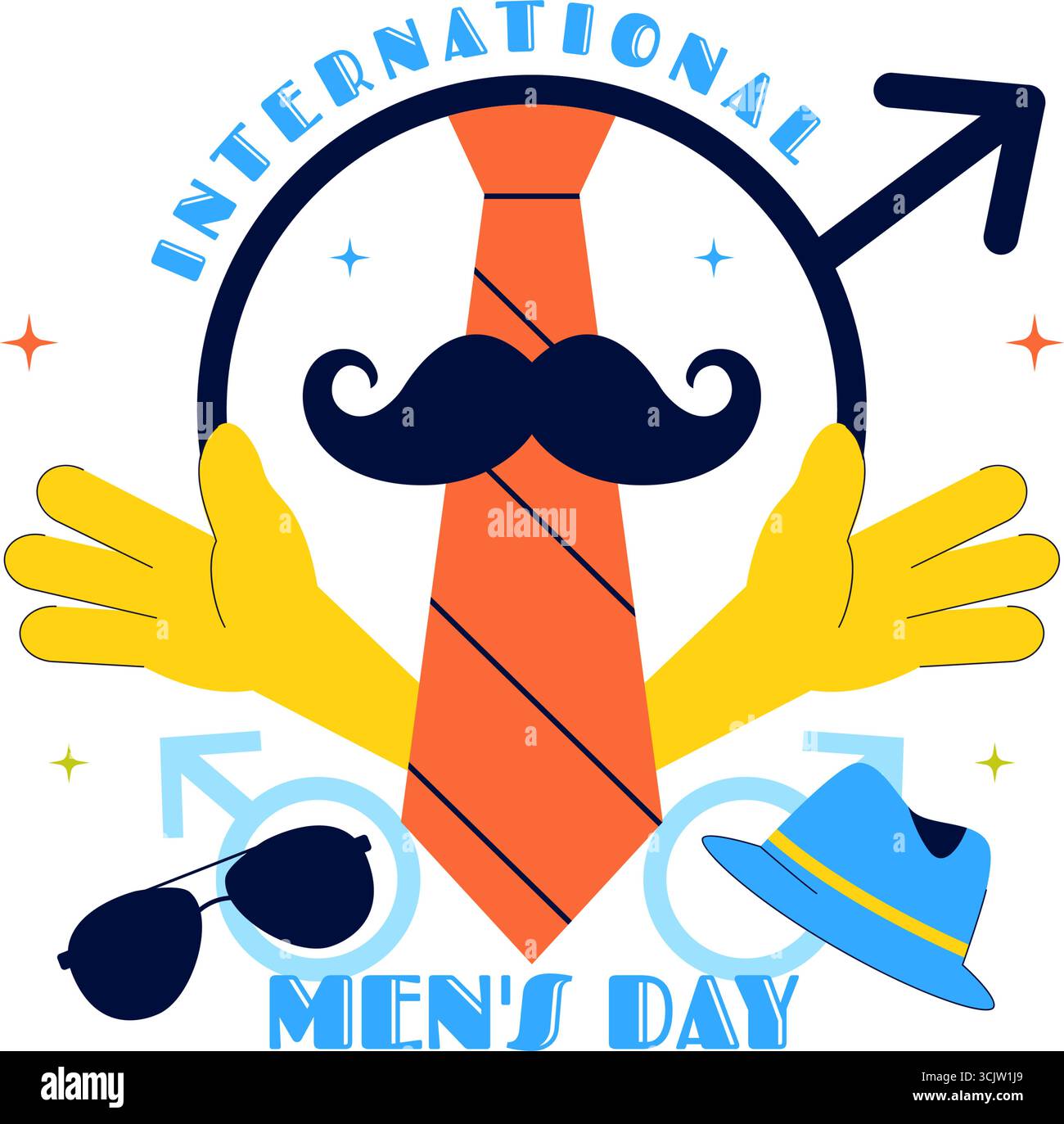 International Men's Day Vector Illustration on November 19 Featuring ...