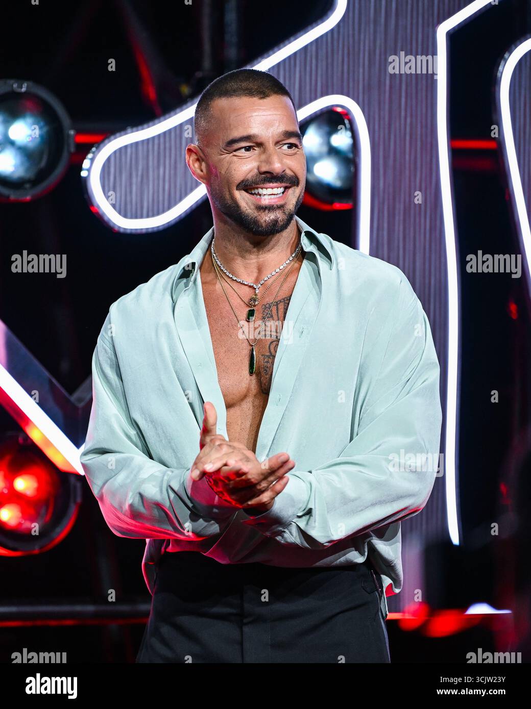 Ricky September Actor Ricky Martin walking on the red carpet at the 2025 MTV Video Music ...