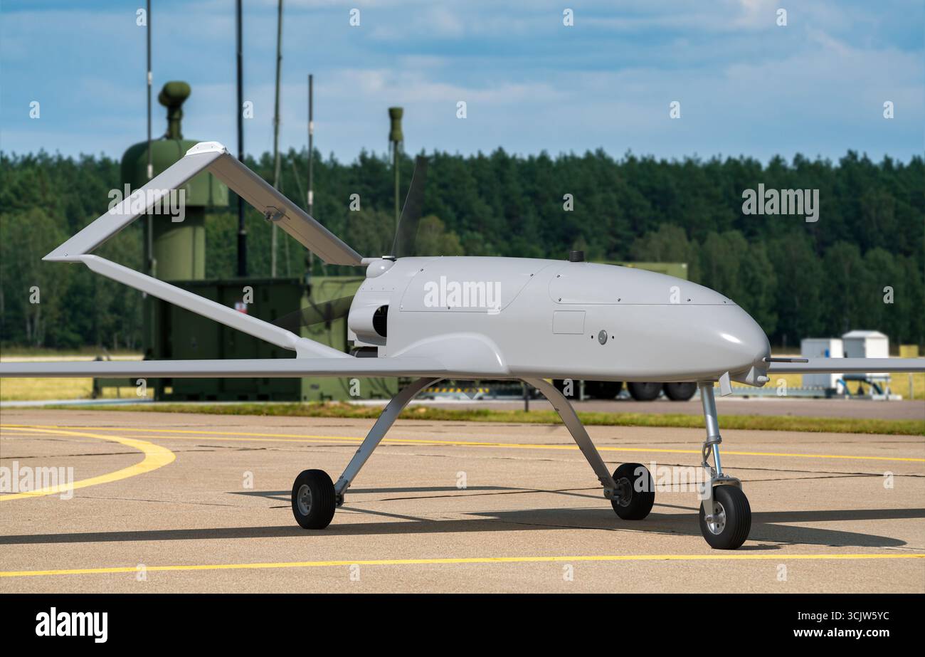 Long-range strike drones for attacking targets deep behind enemy lines Stock Photo