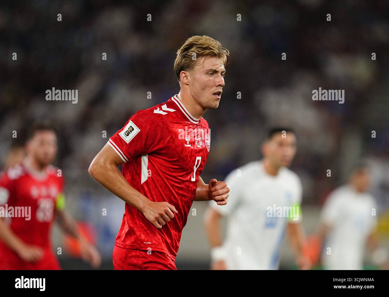 September 08 2025: Rasmus Hoejlund of Denmark looks on during a World ...