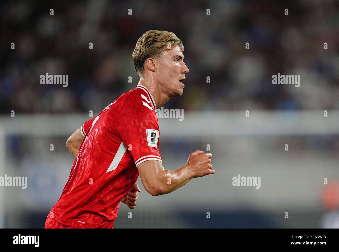 September 08 2025: Rasmus Hoejlund of Denmark looks on during a World ...