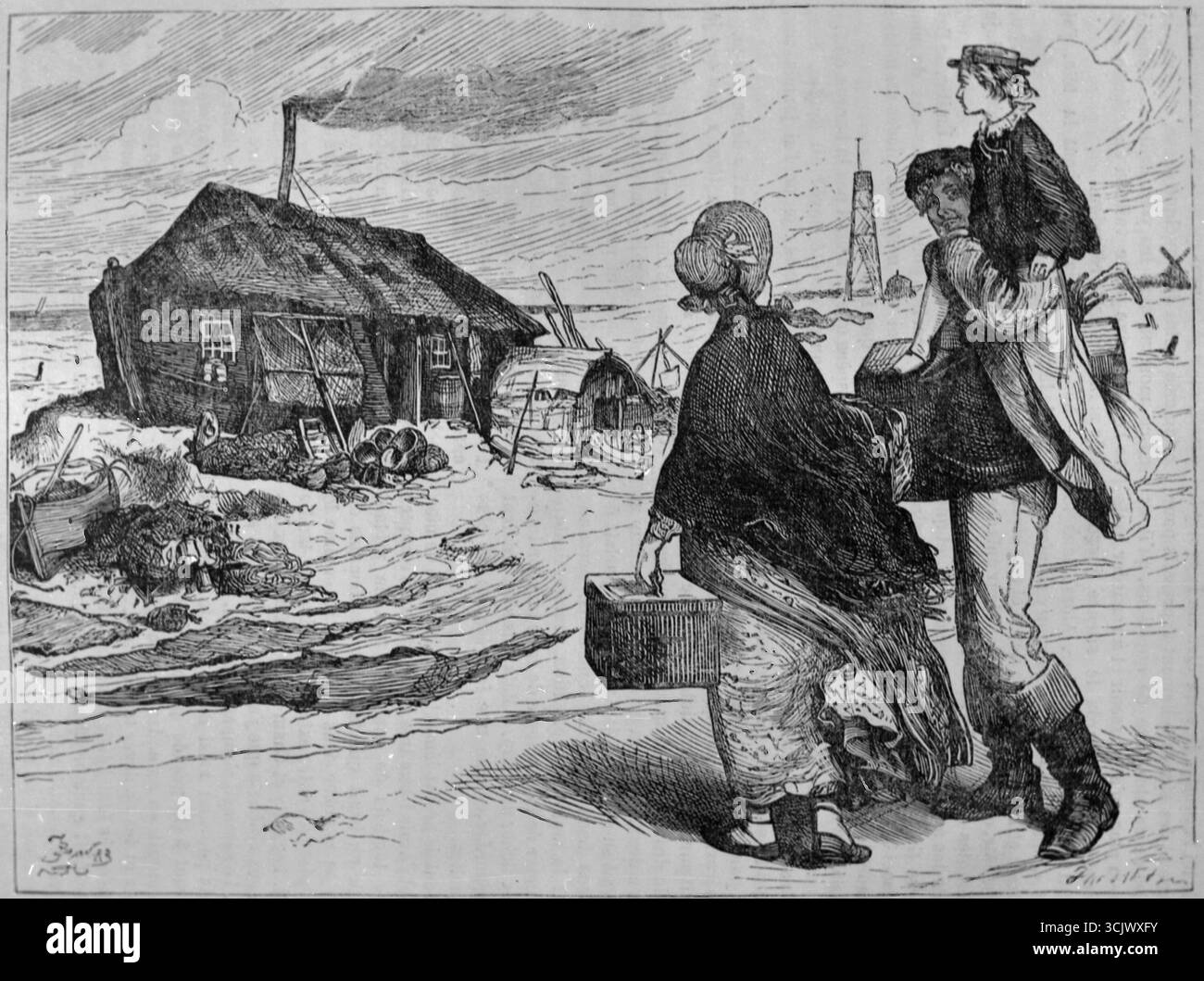 David copperfield charles dickens illustration hi-res stock