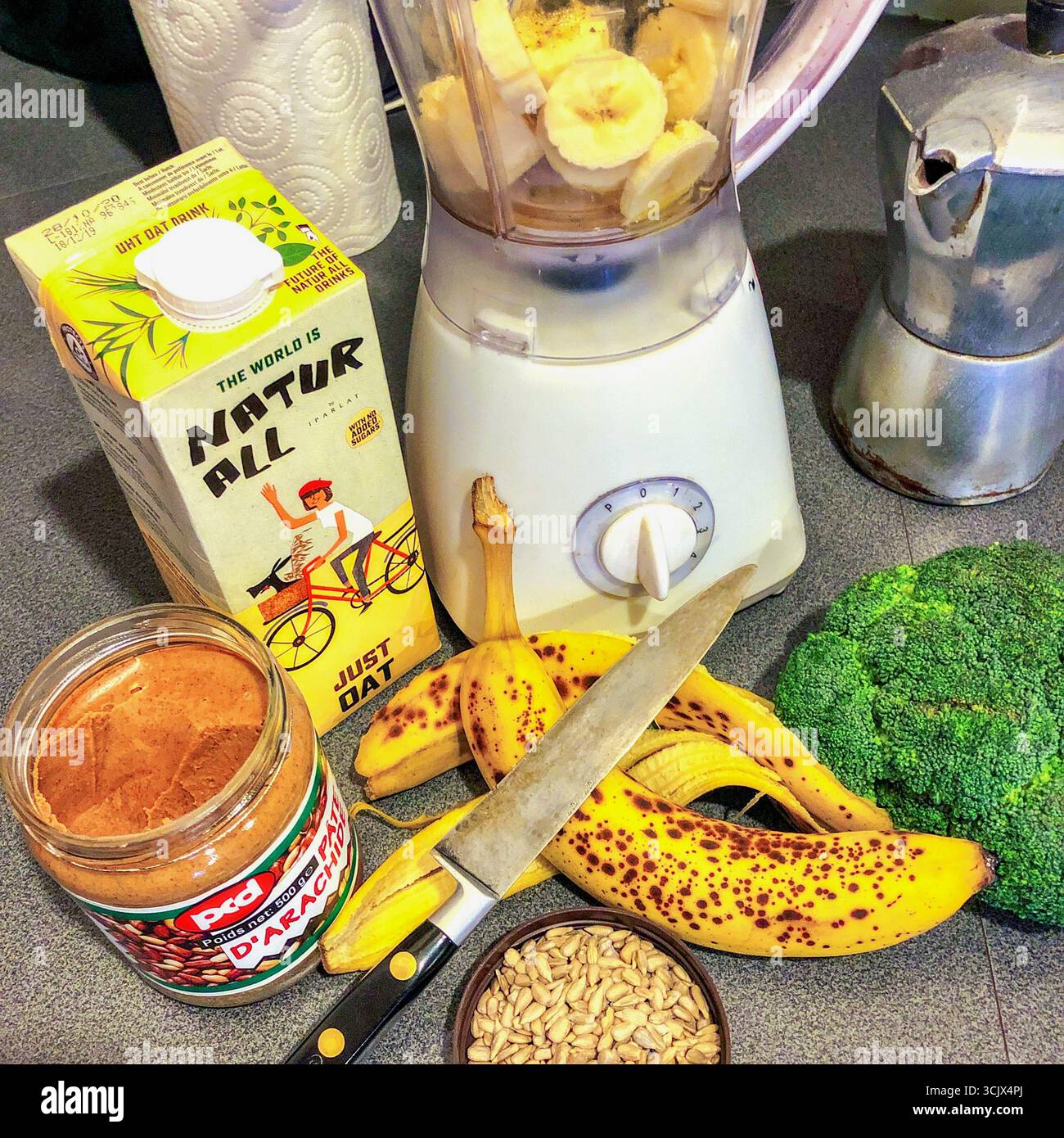 Oat milk carton coffee hi-res stock photography and images - Alamy