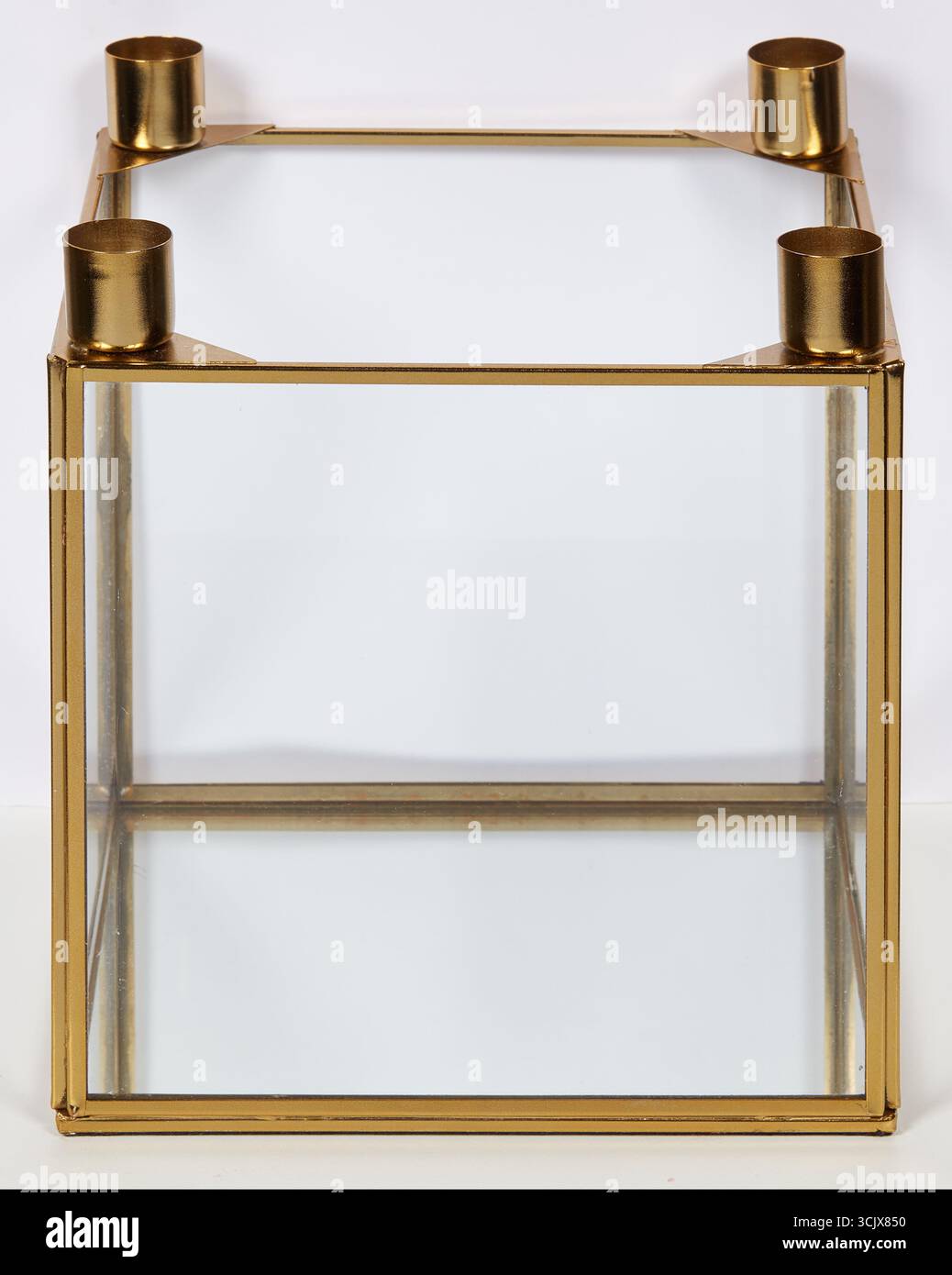 Glass square box isolated nature background with clipping path Stock ...
