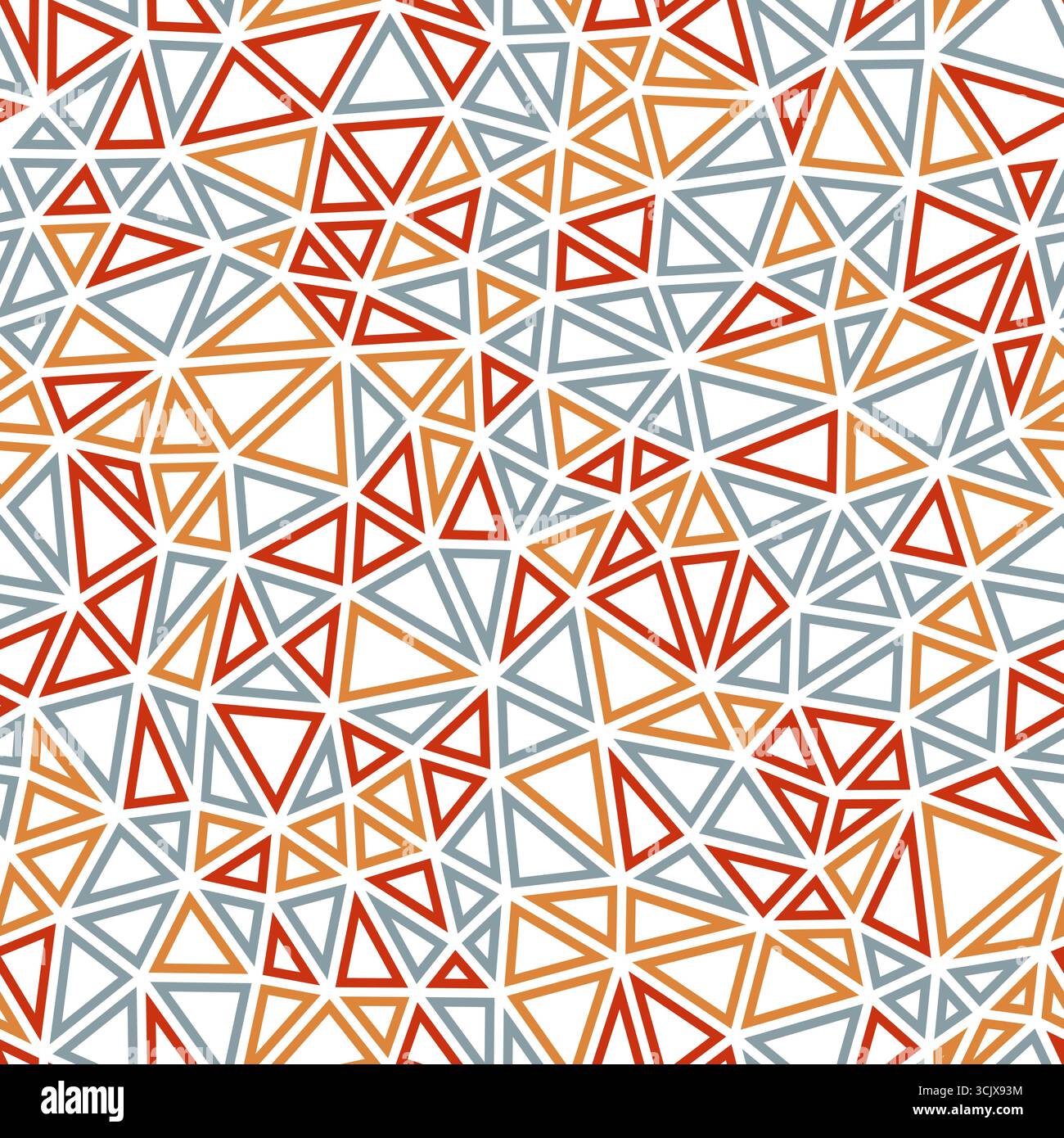 Triangles pattern. Small triangles size. Multiple colors style. Geometric shapes outlined. Repeatable pattern. Earthen Hues Blend. Stock Vector