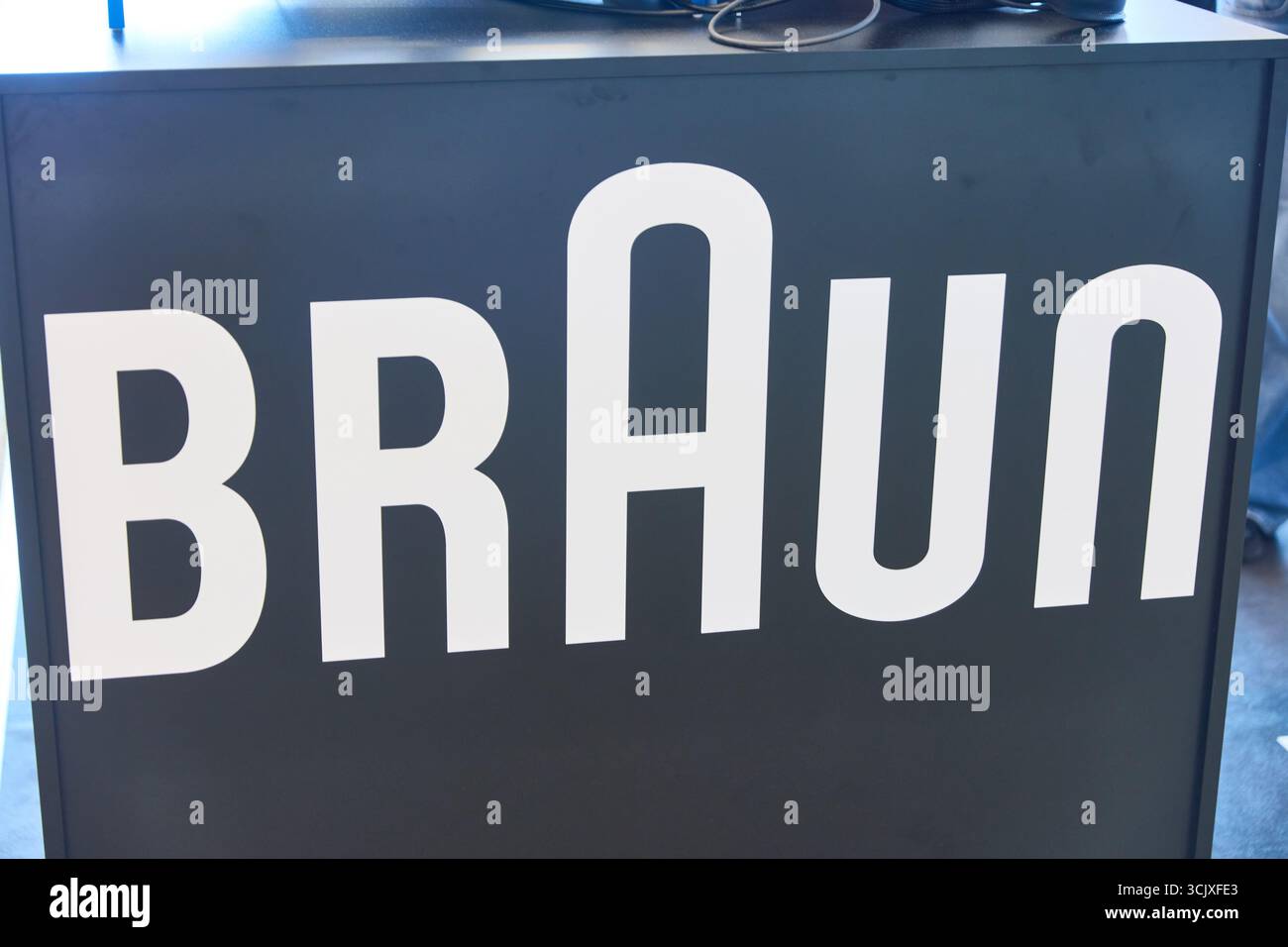 BERLIN, GERMANY - September 7th, 2025: Photo of Braun brand logo at IFA consumer electronics trade fair Stock Photo