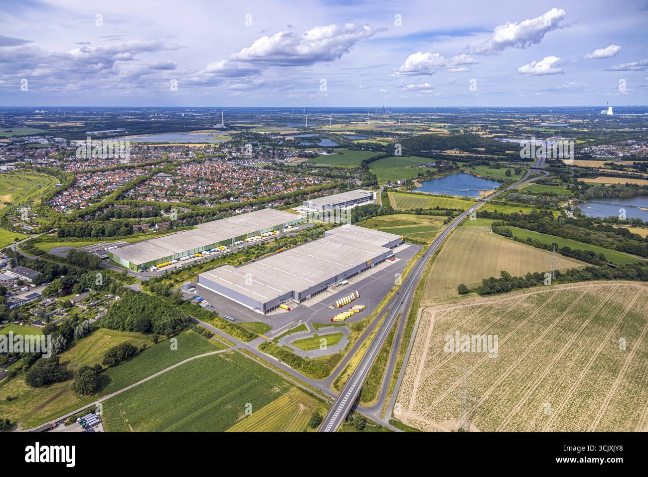 Aerial view, duisport logport IV, logistics business park, e-commerce ...