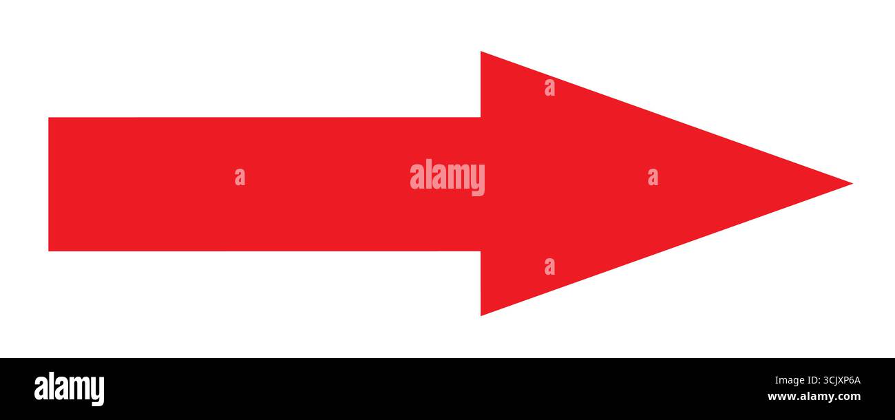 Red Arrow icon on white background. For web site design, logo, app ...