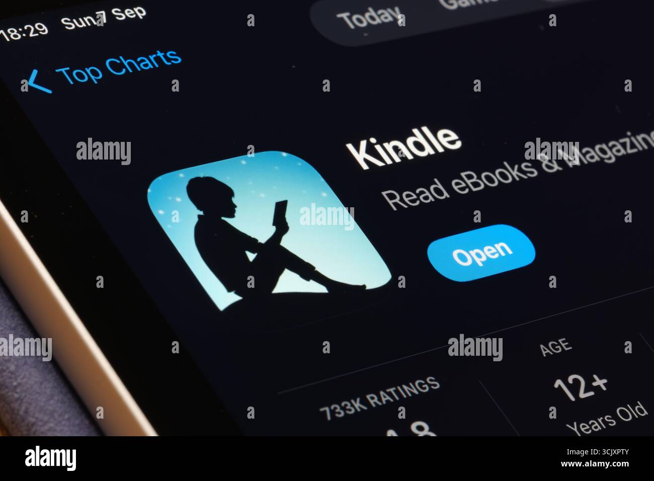 Kindle app Stock Photo