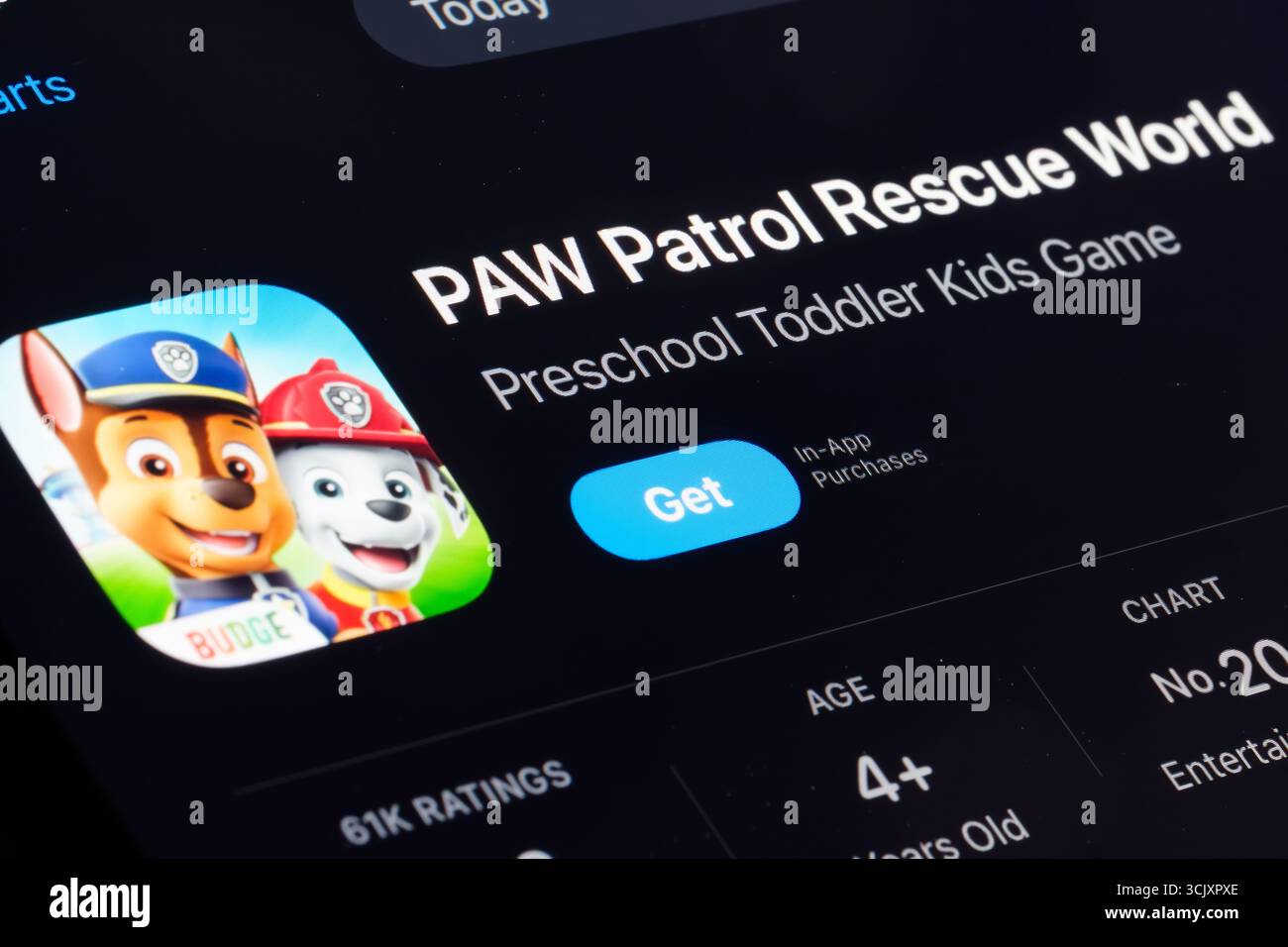 PAW Patrol Rescue World app Stock Photo