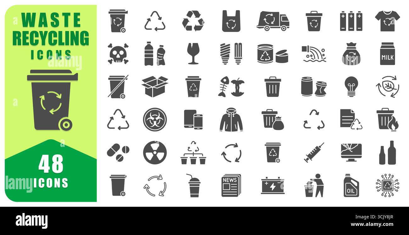 Recycling icons vector ewaste hi-res stock photography and images - Alamy