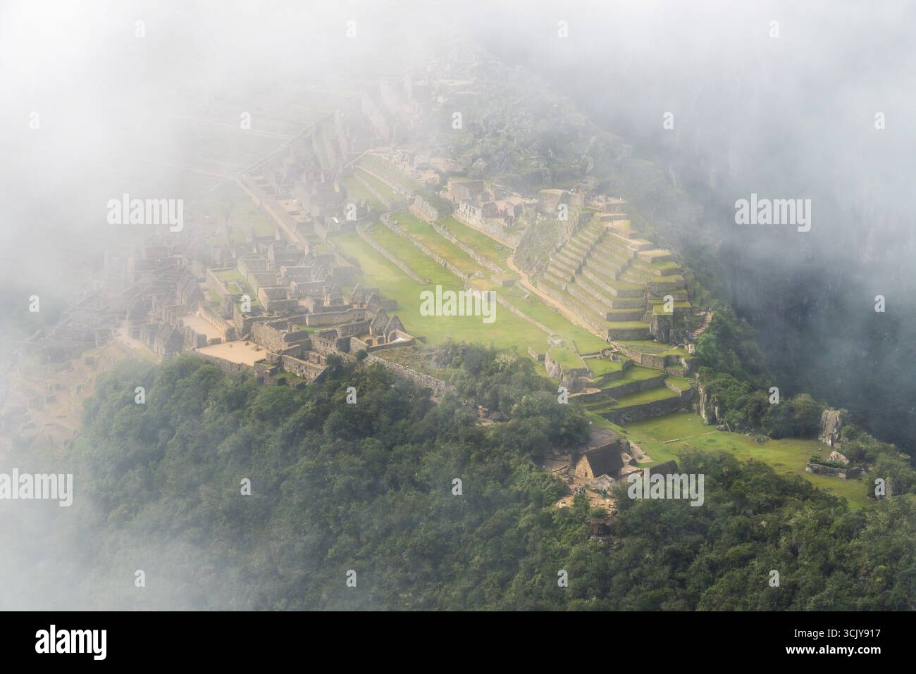Ancient Machu Picchu ruins taken from above Stock Photo - Alamy