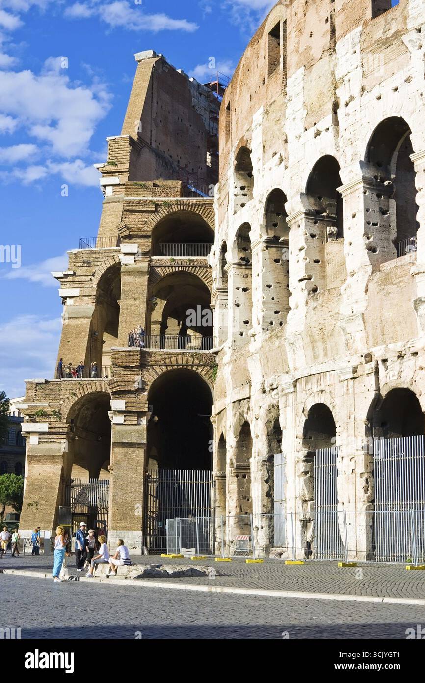 Amptitheatee Rome Walls of great roman amphitheater Colosseum in Rome, Italy Stock Photo ...