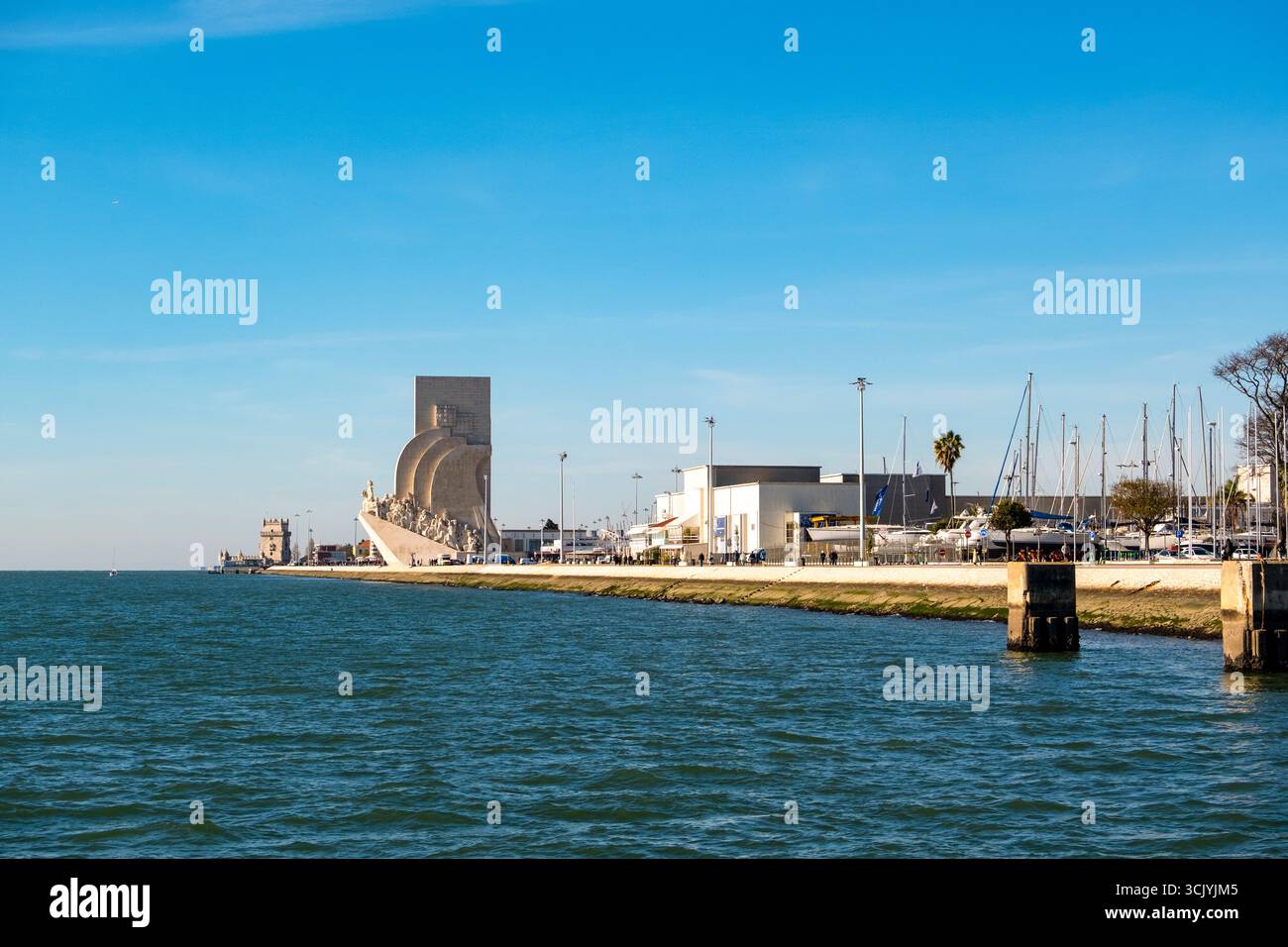 Lisbon, Portugal - January 1, 2025 - Monument to the Discoveries in Belem. Stock Photo