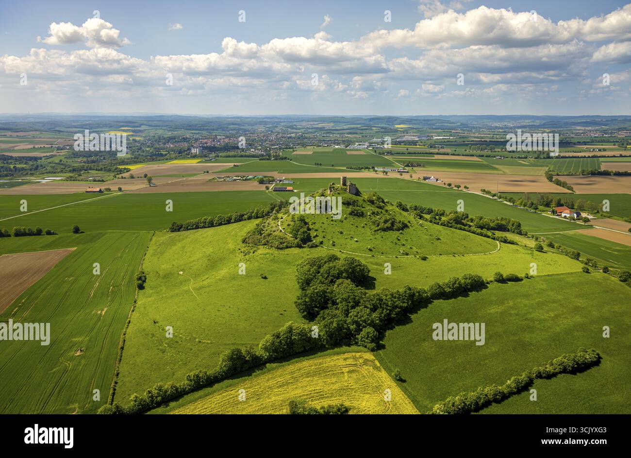 Desenberg Aerial view, Desenberg Castle on a volcanic cone, historical sight ...