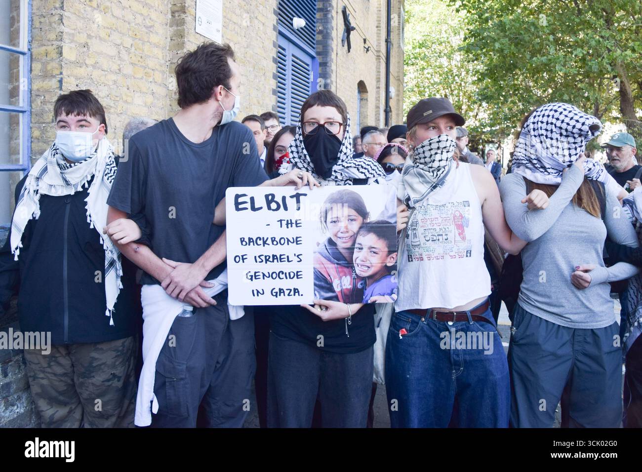 London, UK. 9th September 2025. Pro-Palestine protesters gather outside ...