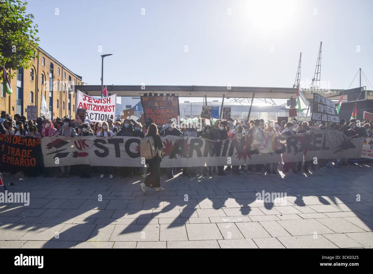 London, UK. 9th September 2025. Pro-Palestine protesters gather outside ...