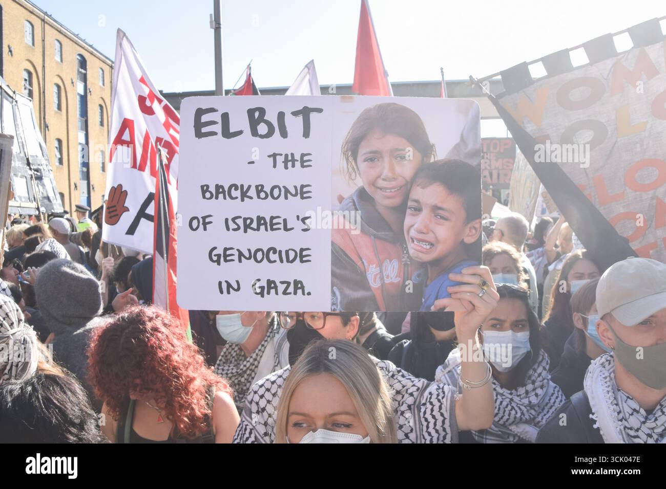 London, UK. 9th September 2025. Pro-Palestine protesters gather outside ...