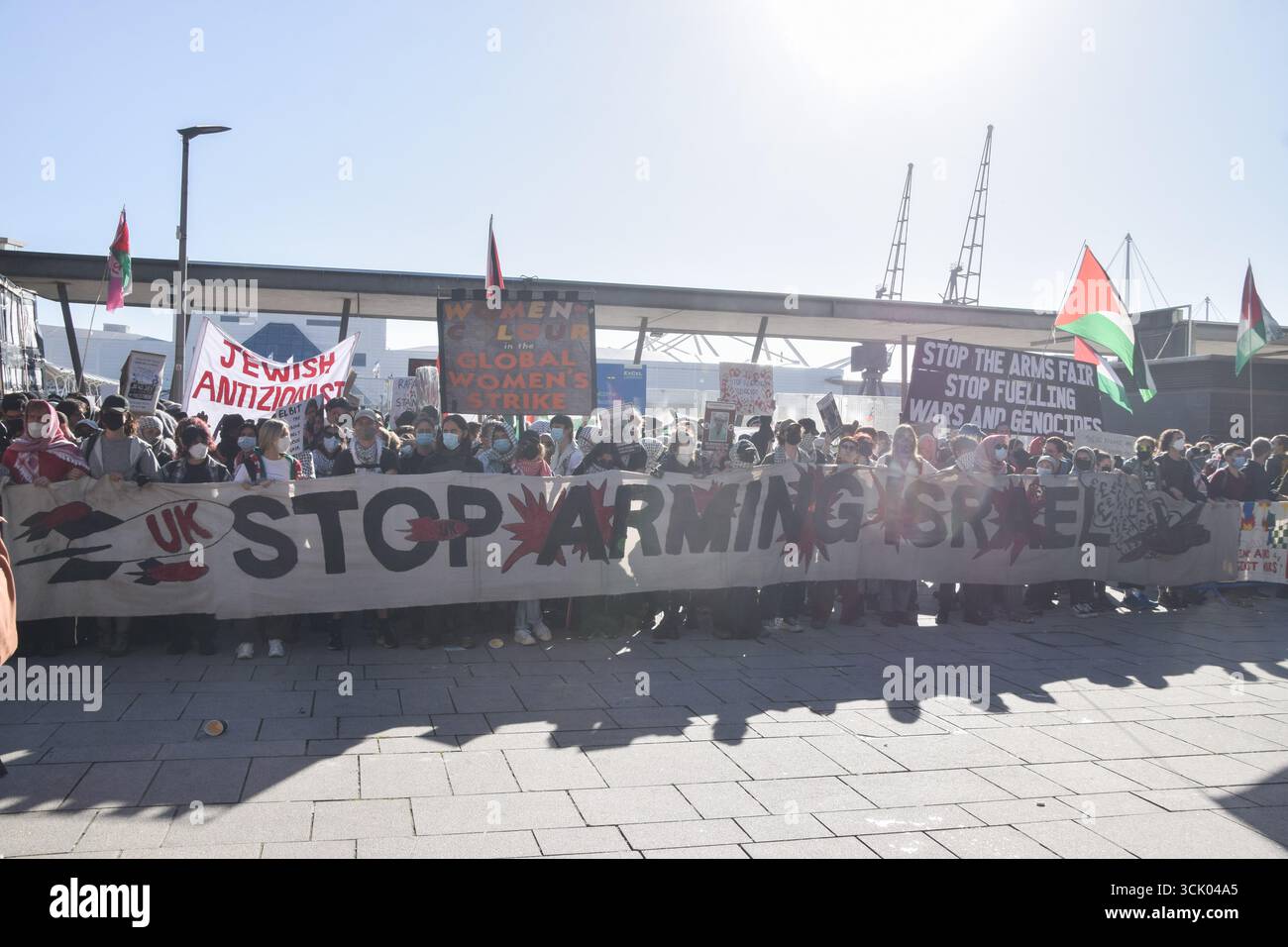 London, UK. 9th September 2025. Pro-Palestine protesters gather outside ...