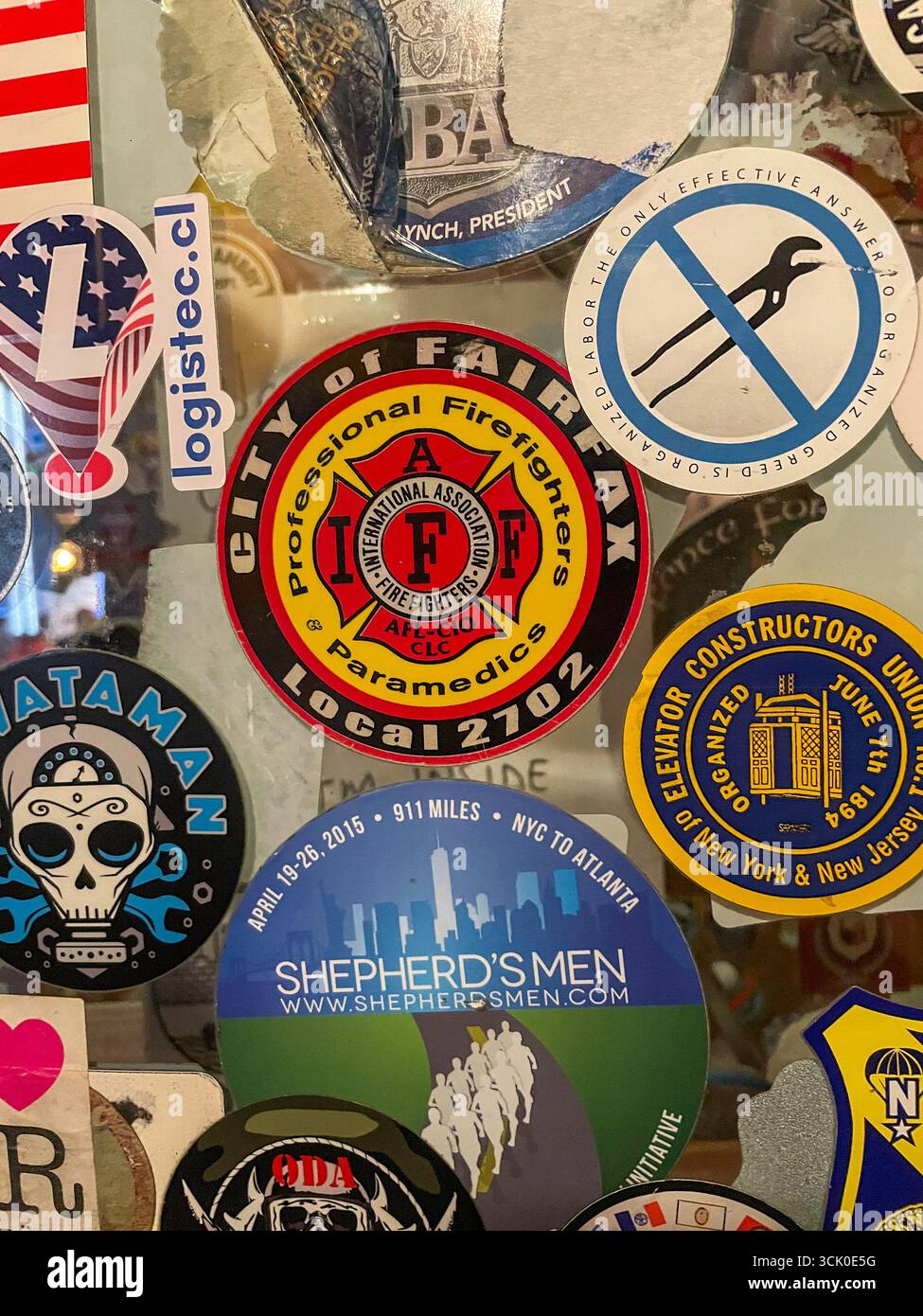 O'Hara's is a fireman's pub located at 120 Cedar St. and features an amazing amount of 911 memorabilia, 2025, New York City, USA - Smartphone Captured Stock Image
