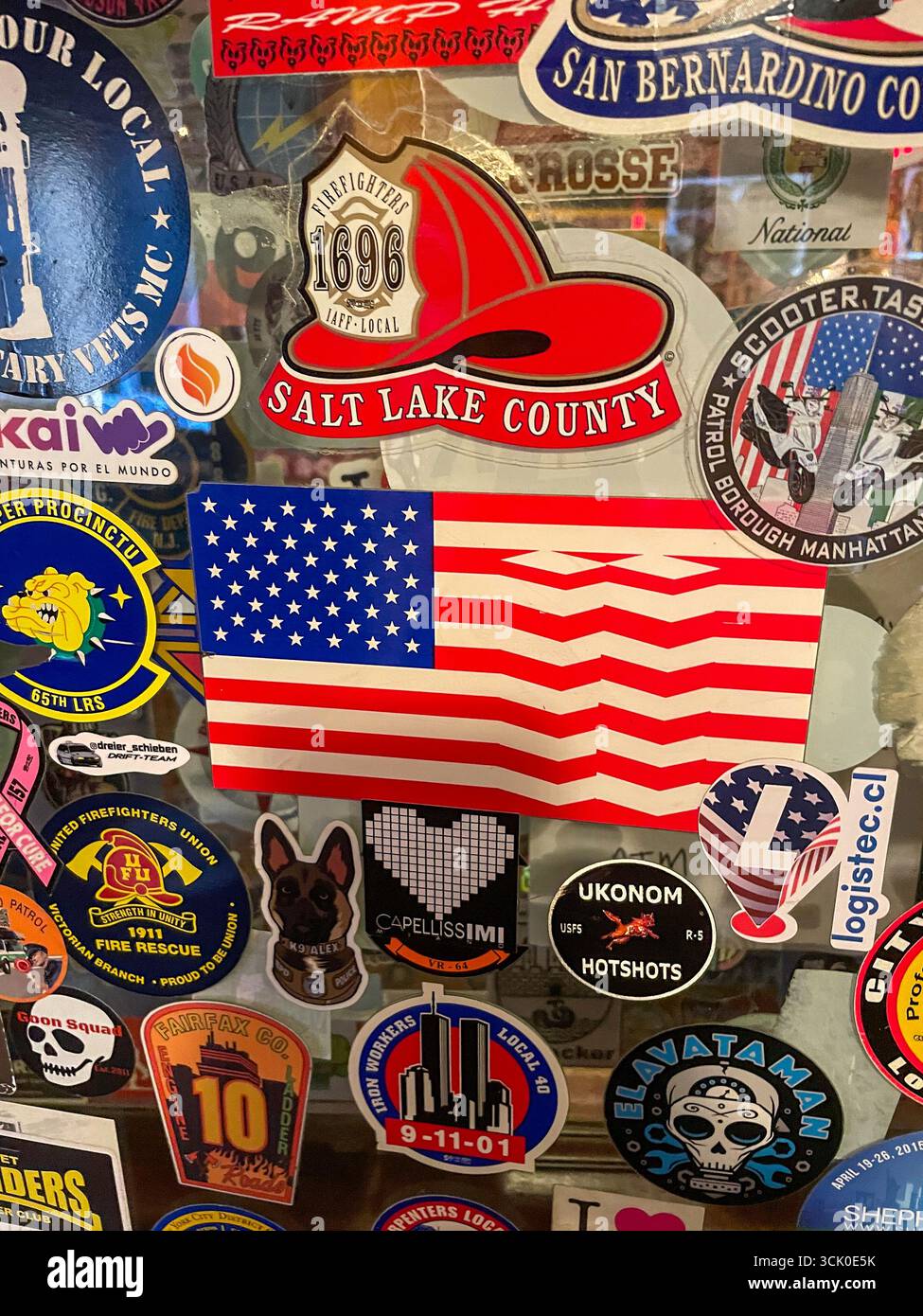 O'Hara's is a fireman's pub located at 120 Cedar St. and features an amazing amount of 911 memorabilia, 2025, New York City, USA - Smartphone Captured Stock Image