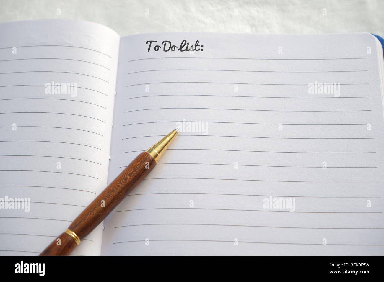 Stationery and a notebook on a white background Stock Photo