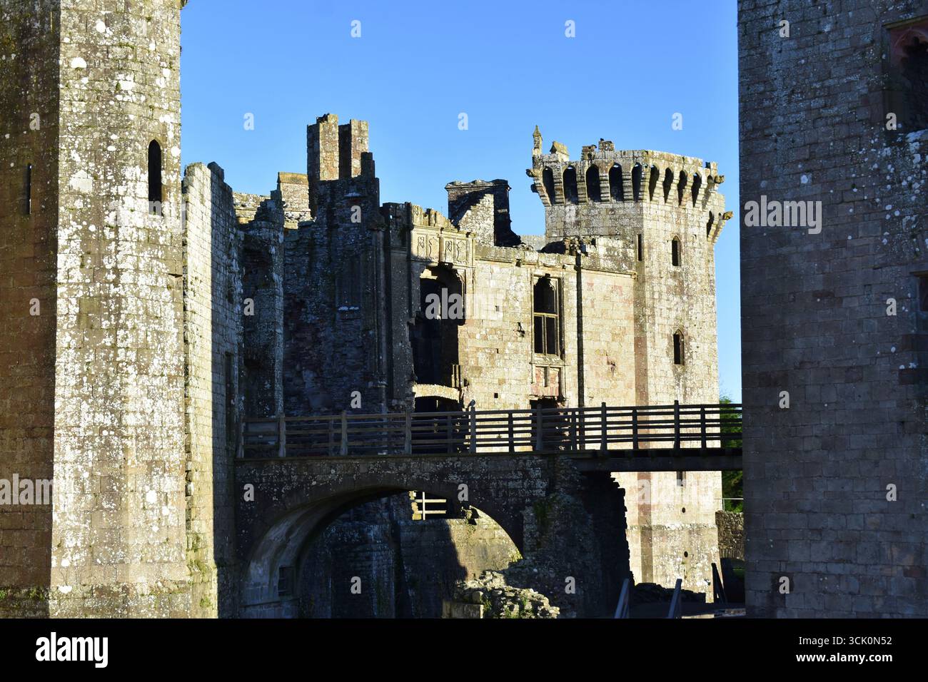 Raglan Castle, Raglan, Usk, Monmouthshire, Wales Stock Photo