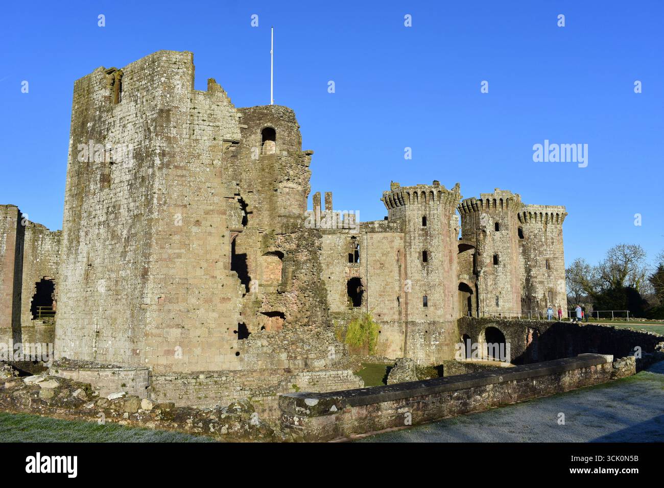 Raglan Castle, Raglan, Usk, Monmouthshire, Wales Stock Photo