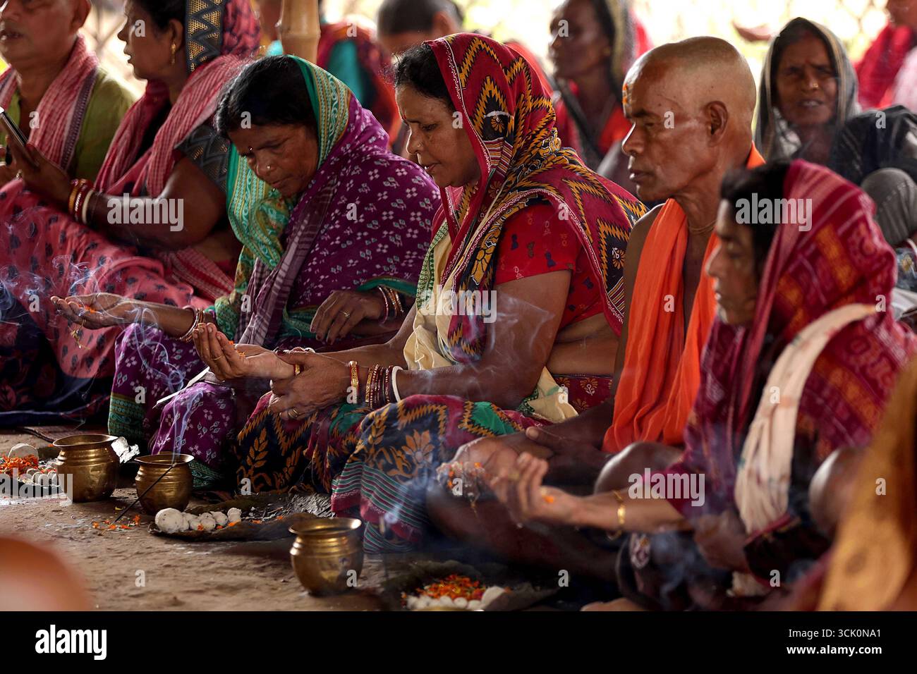 Prayagraj, India. 09 Sep. 2025, People perform rituals to pay homage to ...