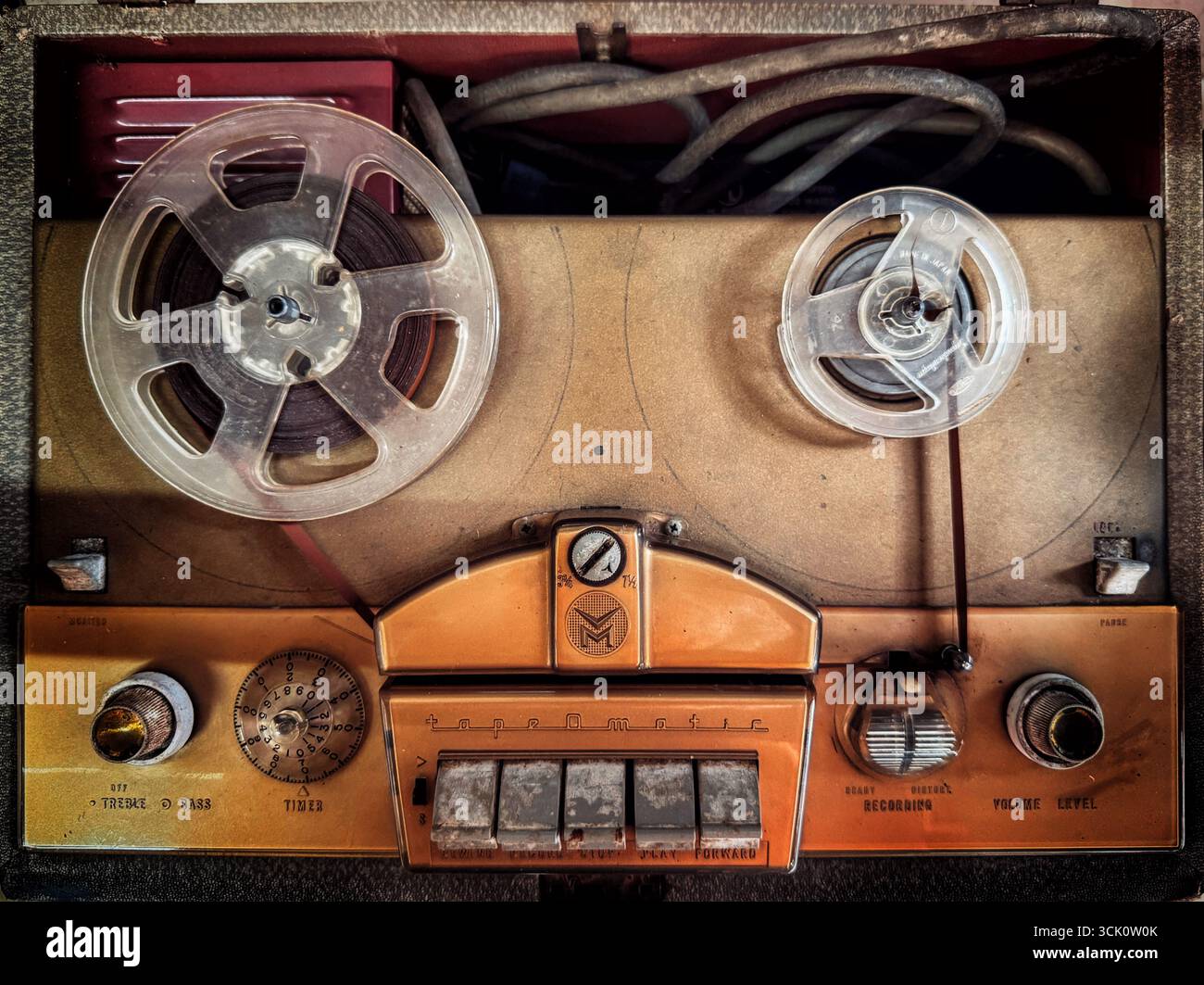 Vintage reel to reel sound recorder - Smartphone Captured Stock Image