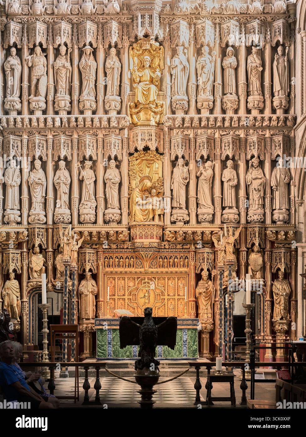 Reredos behind the main altar in the christian cathedral at Southwark ...