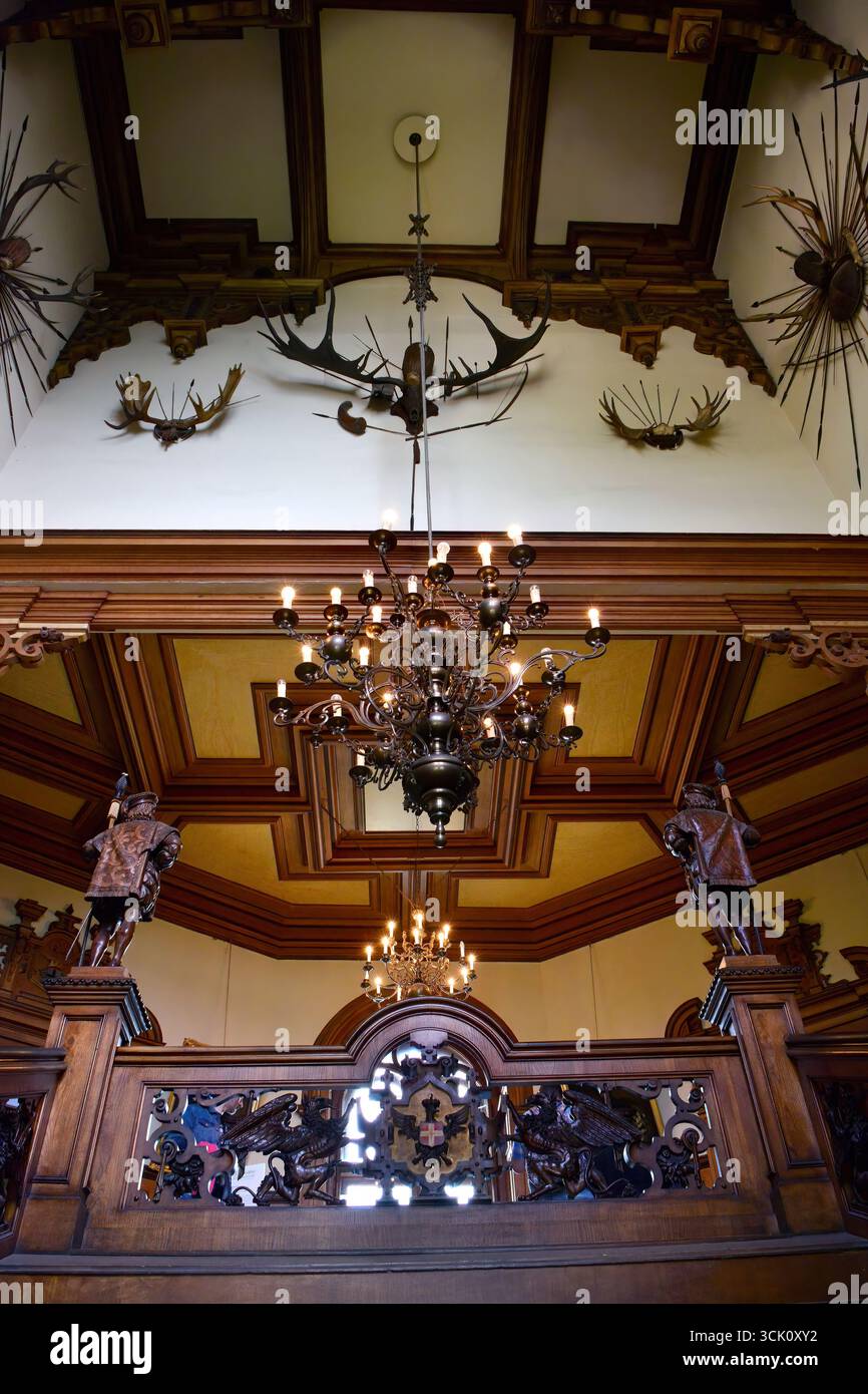 interior, Miramare Castle, Castello di Miramare, Trieste, Italy, Europe Stock Photo