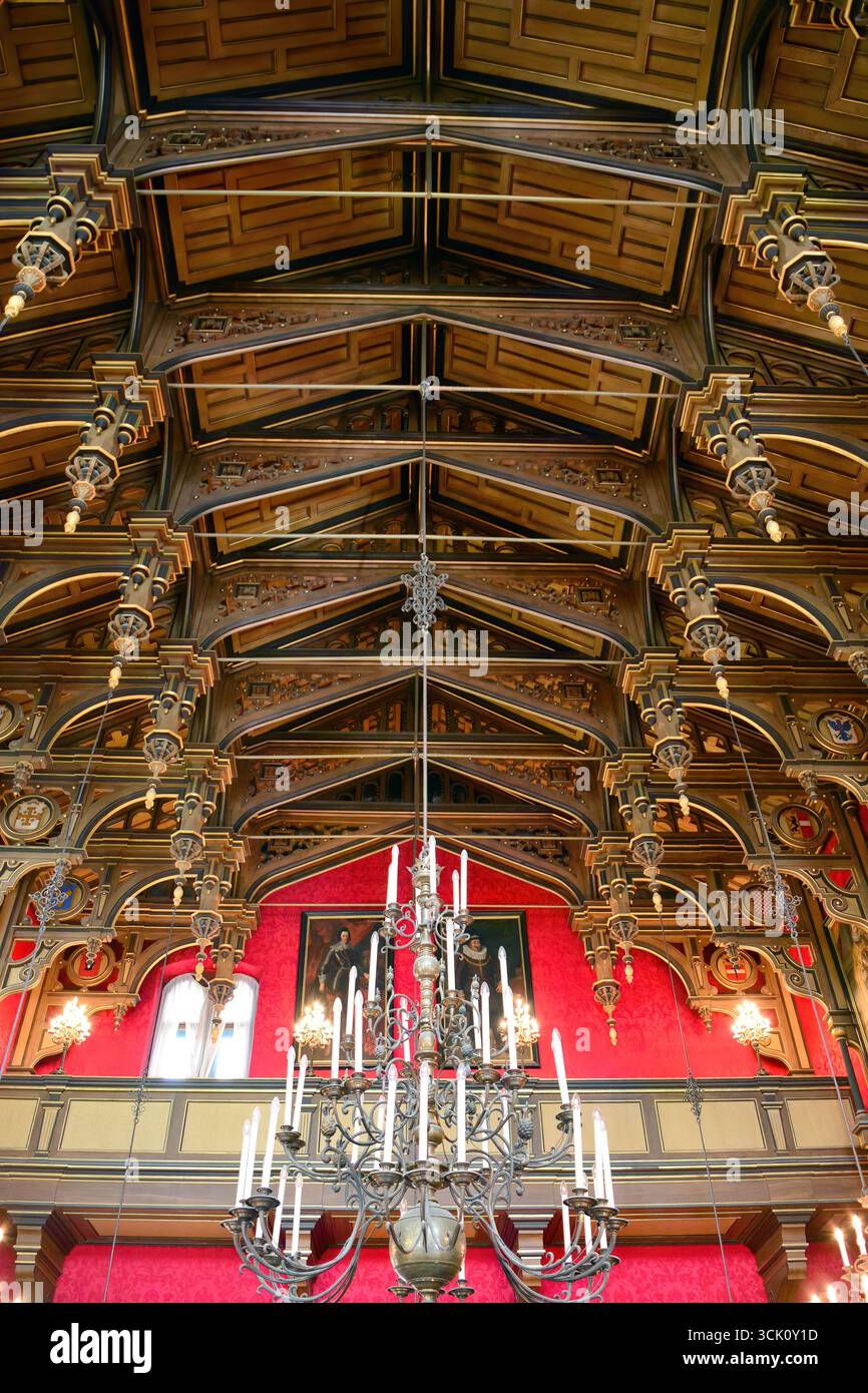 interior, Miramare Castle, Castello di Miramare, Trieste, Italy, Europe Stock Photo