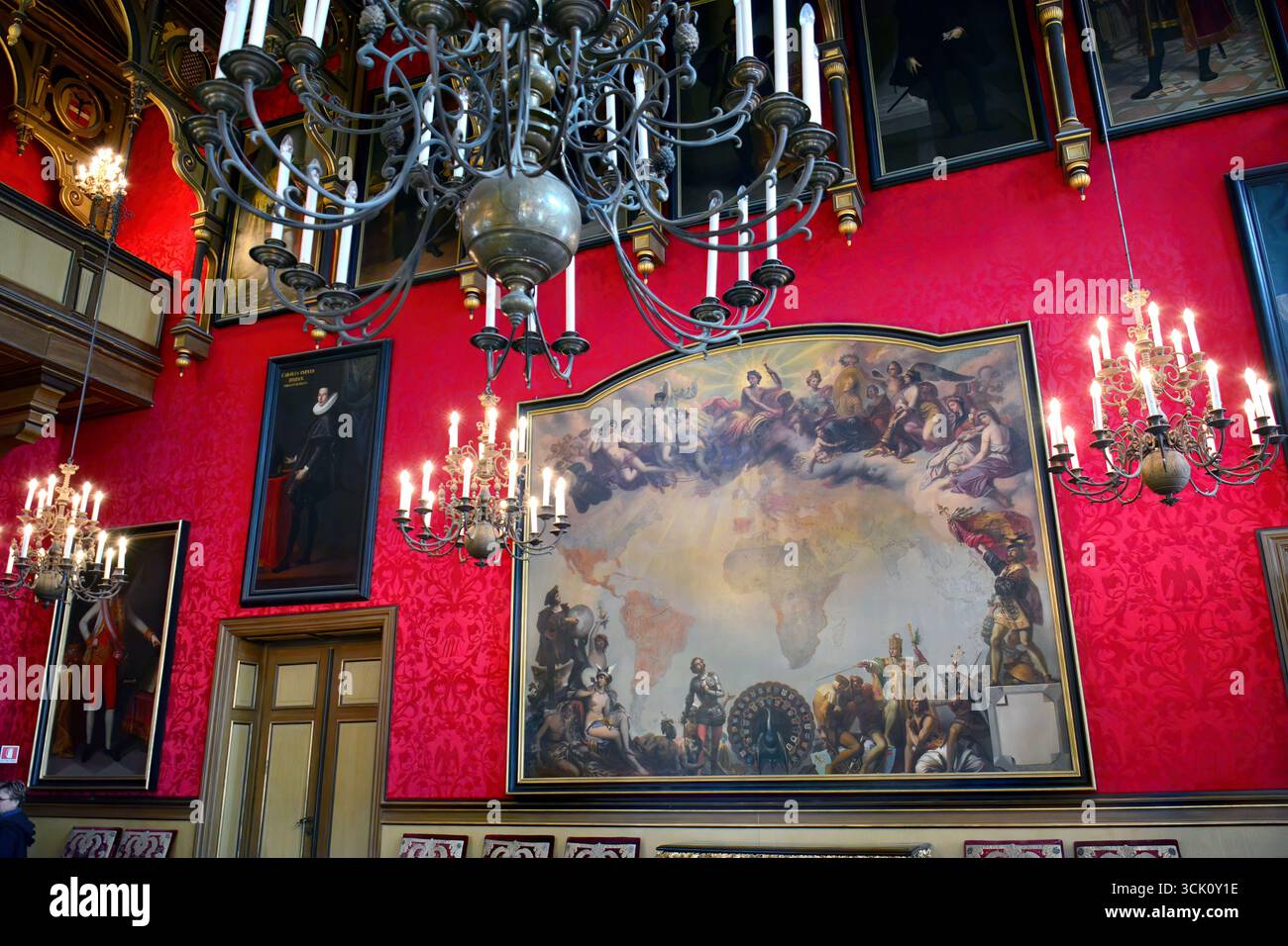 interior, Miramare Castle, Castello di Miramare, Trieste, Italy, Europe Stock Photo