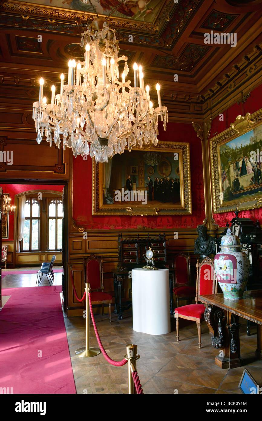 interior, Miramare Castle, Castello di Miramare, Trieste, Italy, Europe Stock Photo