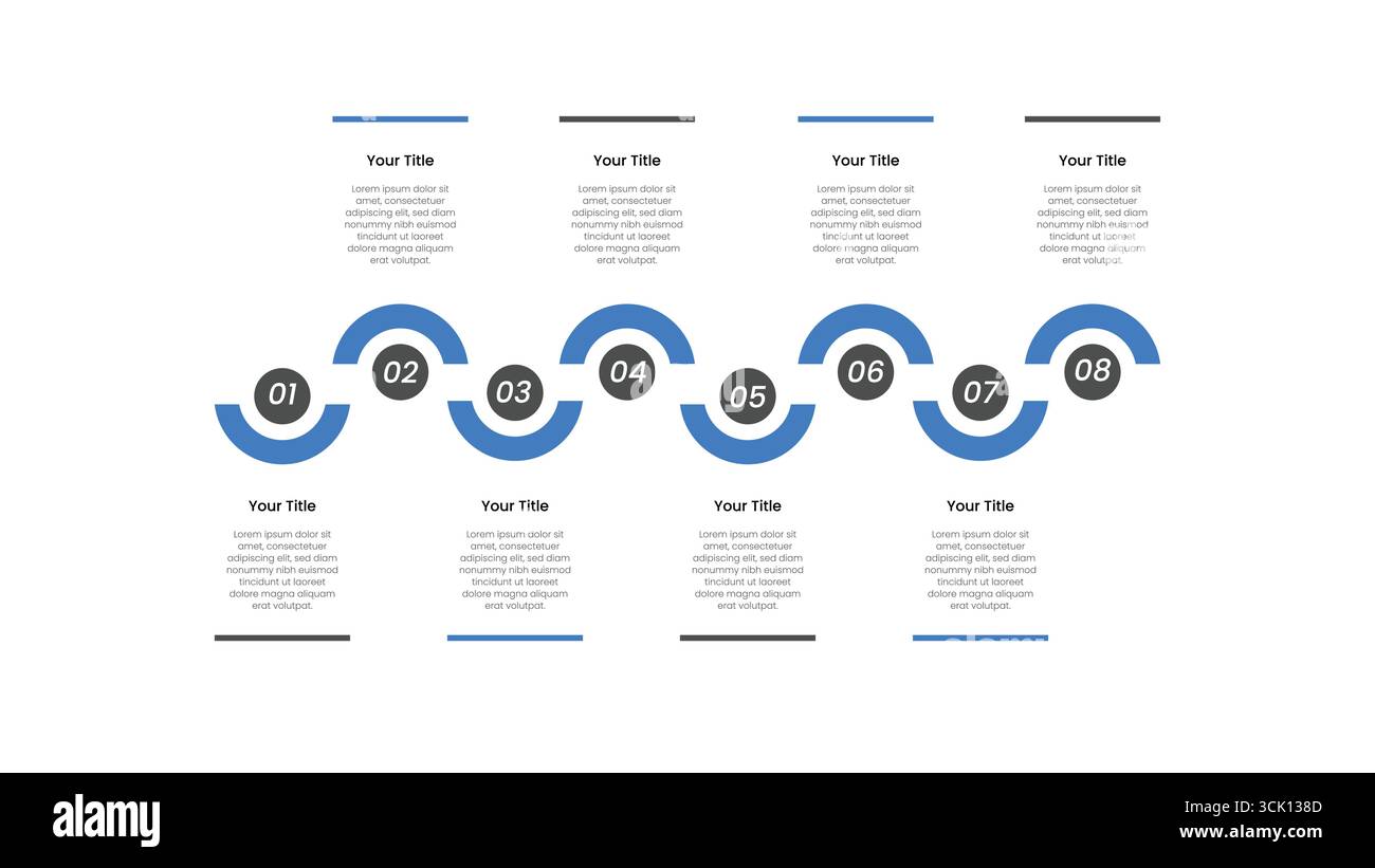 Modern Business Process Infographic Template with Colorful Steps and ...