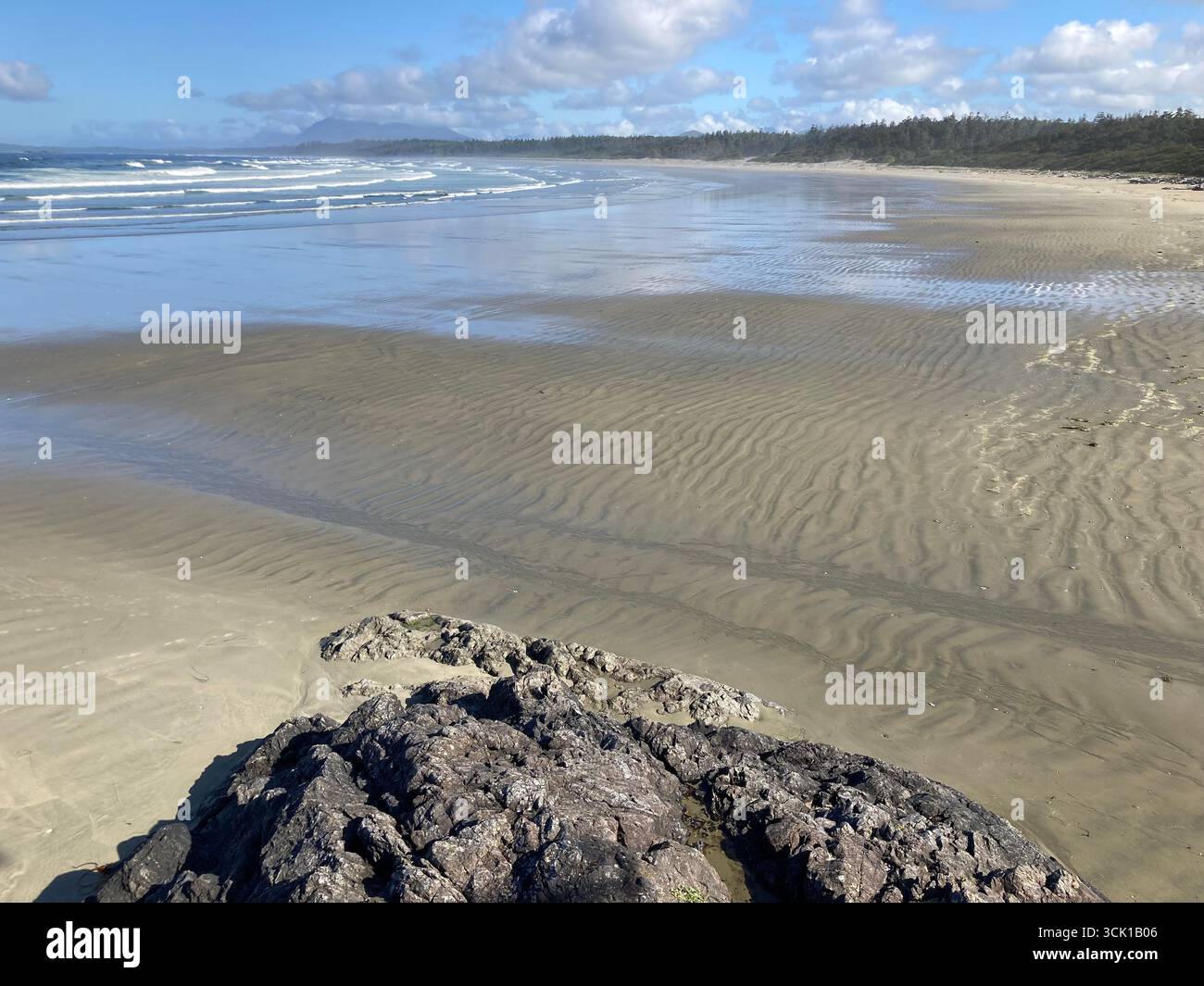 South Beach, Pacific Rim National Park, Tofino, Vancouver Island, British Columbia, Canada - Smartphone Captured Stock Image