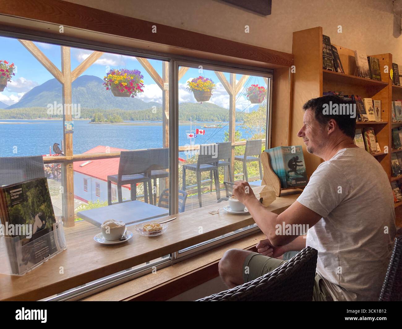 Harbourview Coffeehouse, Tofino, Vancouver Island, British Columbia, Canada - Smartphone Captured Stock Image