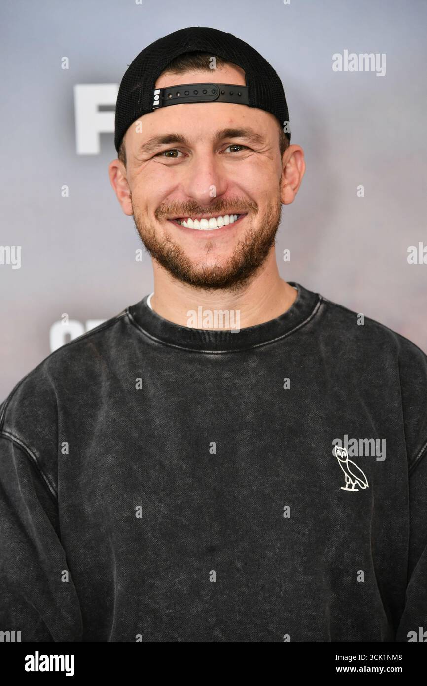 Johnny Manziel Arrives At The Press Day For Special Forces World S Johnny Manziel Arrives At The Press Day For Special Forces Worlds Toughest Test On Tuesday Sept 9 2025 At Fox Studio Lot In Los Angeles Photo By Richard 3CK1NM8