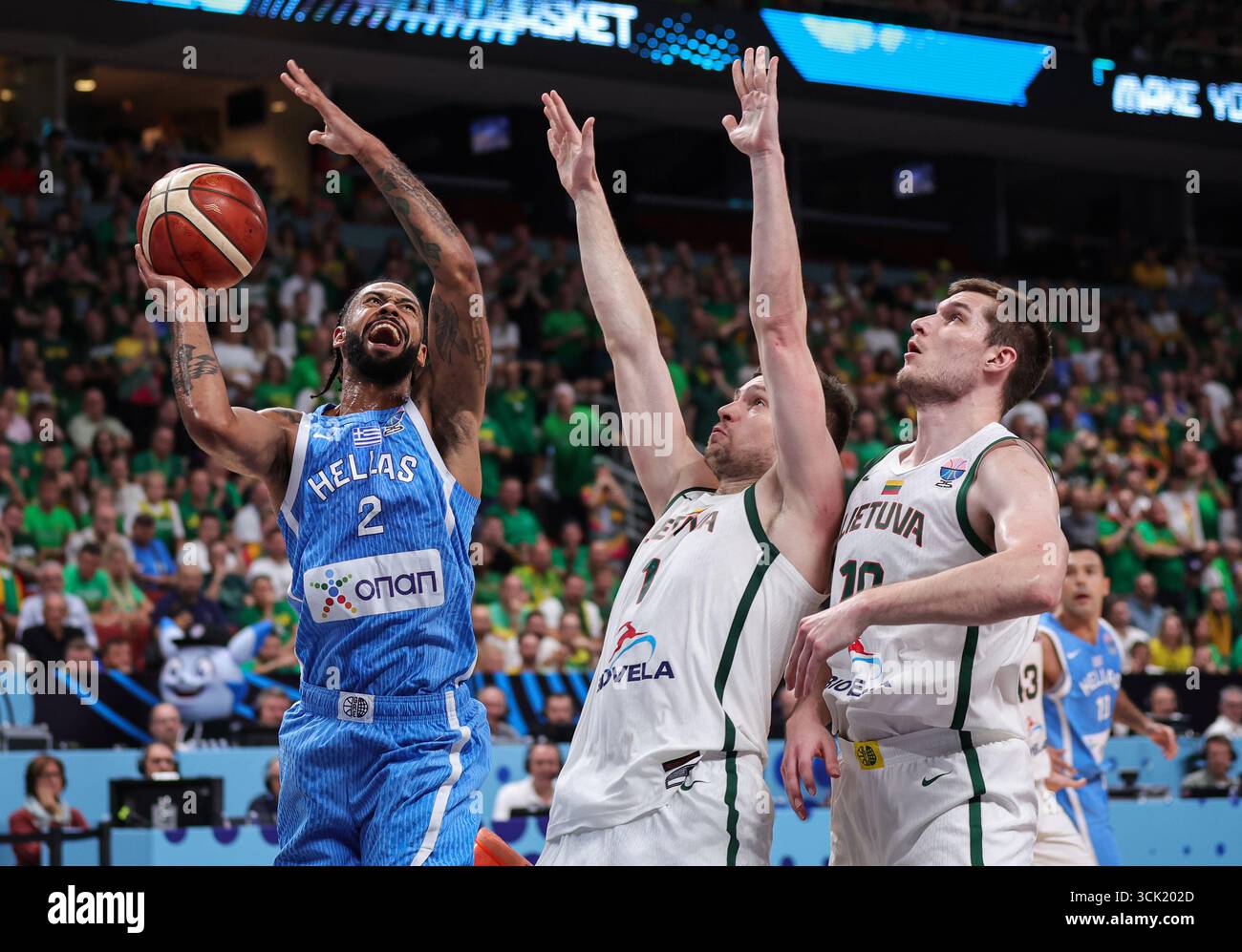 RIGA, LATVIA - SEPTEMBER 09: Tyler Dorsey of Greece during the FIBA ...