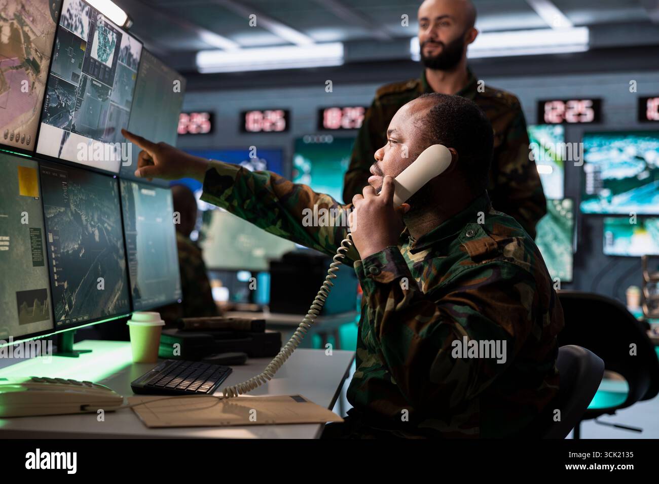 Air force combat control officer performing tactical level surveillance ...