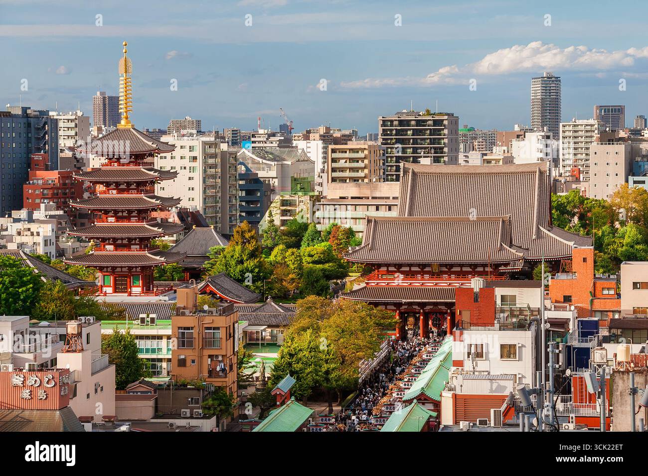 The famous Senso-ji Temple and Nakamise Street in the historical ward