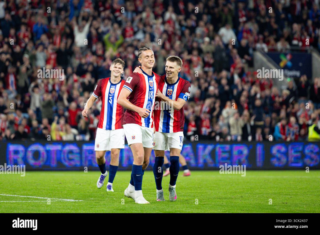 Thelo Aasgaard (18 Norway) and Martin Odegaard (10 Norway) celebrates ...