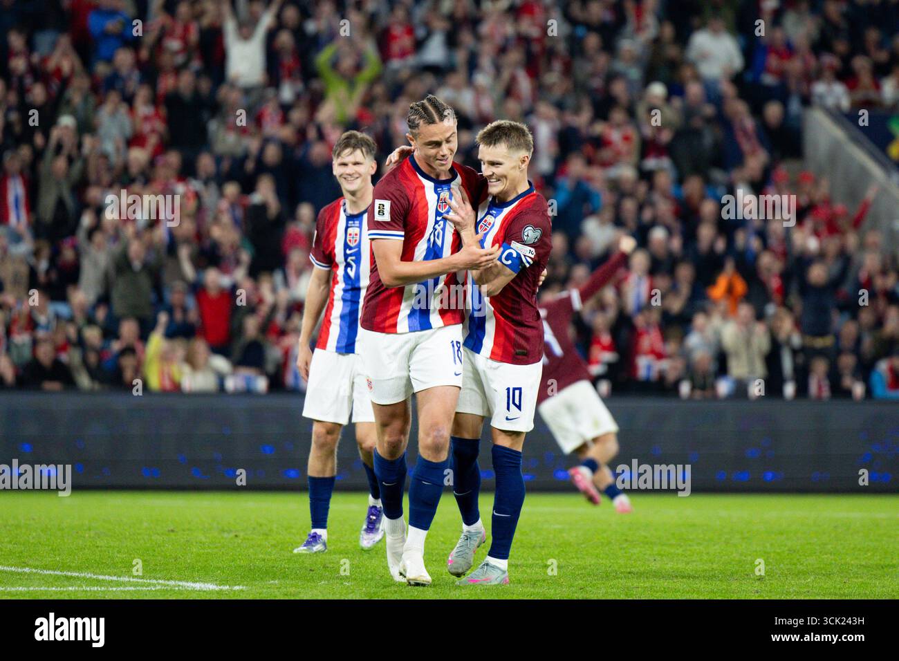 Thelo Aasgaard (18 Norway) and Martin Odegaard (10 Norway) celebrates ...