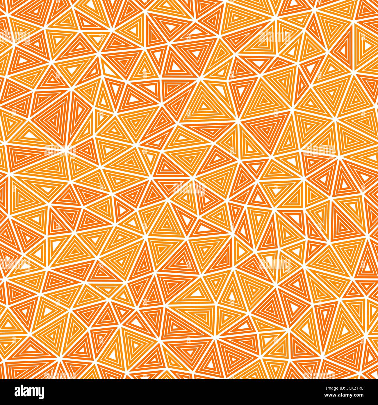 Mosaic triangles shapes background. Compact shape size. Multiple repeated inner triangles. Monotone style. Repeatable pattern. Creative vector tiles. Stock Vector